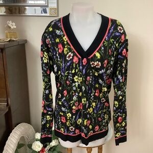 ESCADA Wool 75% Silk 25% Fine Knit Top Sz Large